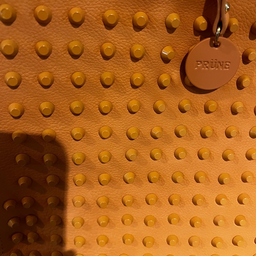 Prune Orange Studded Tote Bag - Picture 8 of 15
